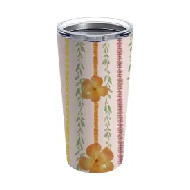 20oz Mixed Lei Orange Stainless Steel Tumbler