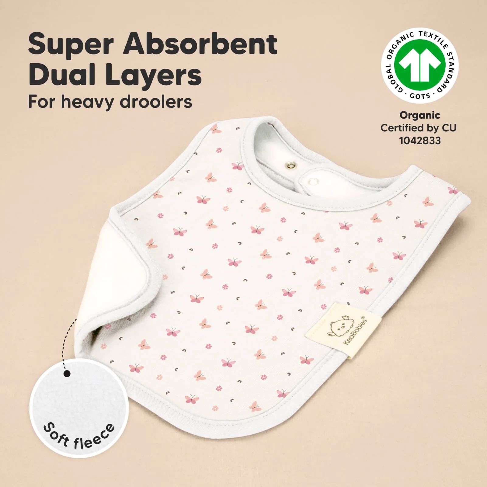 8-Pack Coast Drool Bibs (Butterflies)