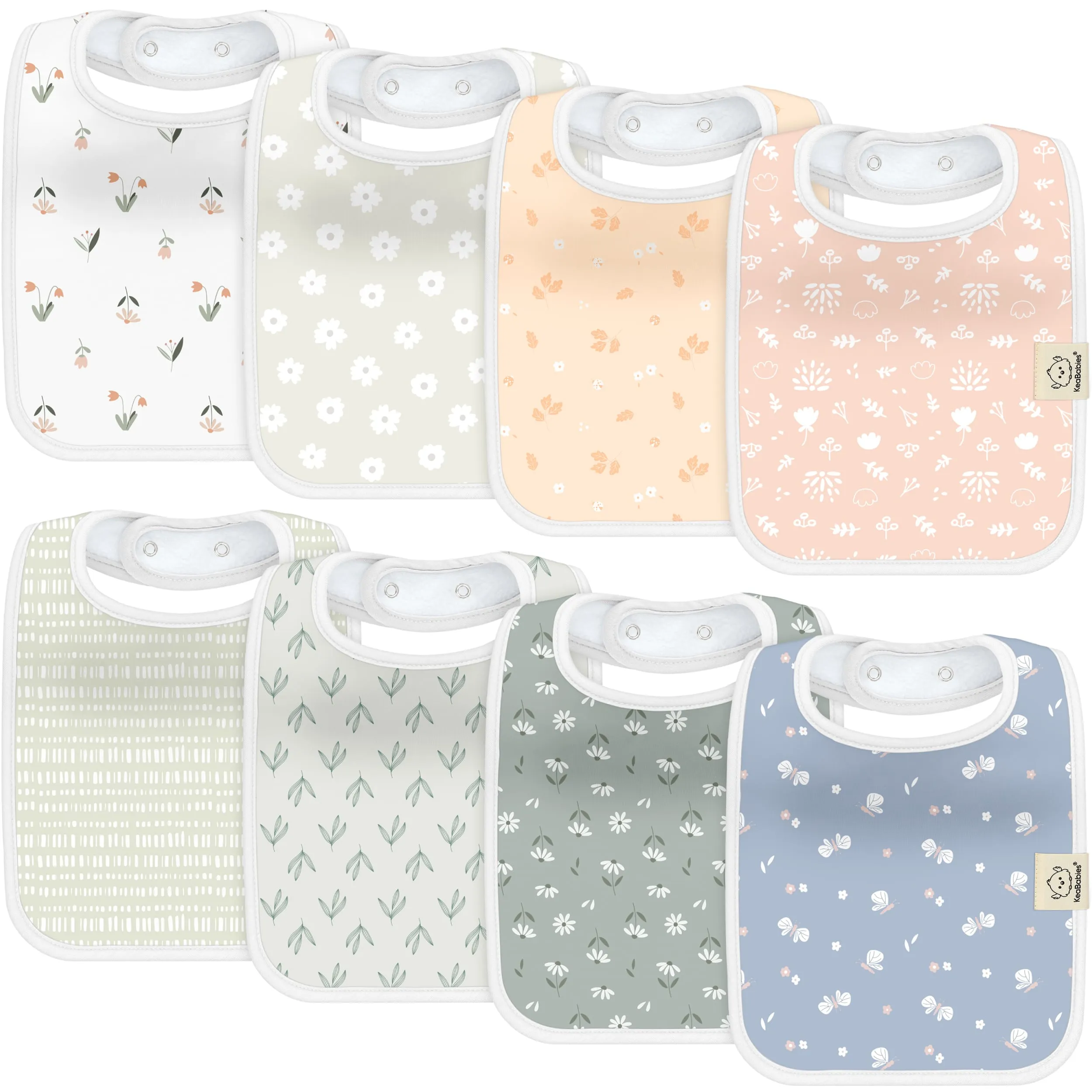 8-Pack Coast Drool Bibs