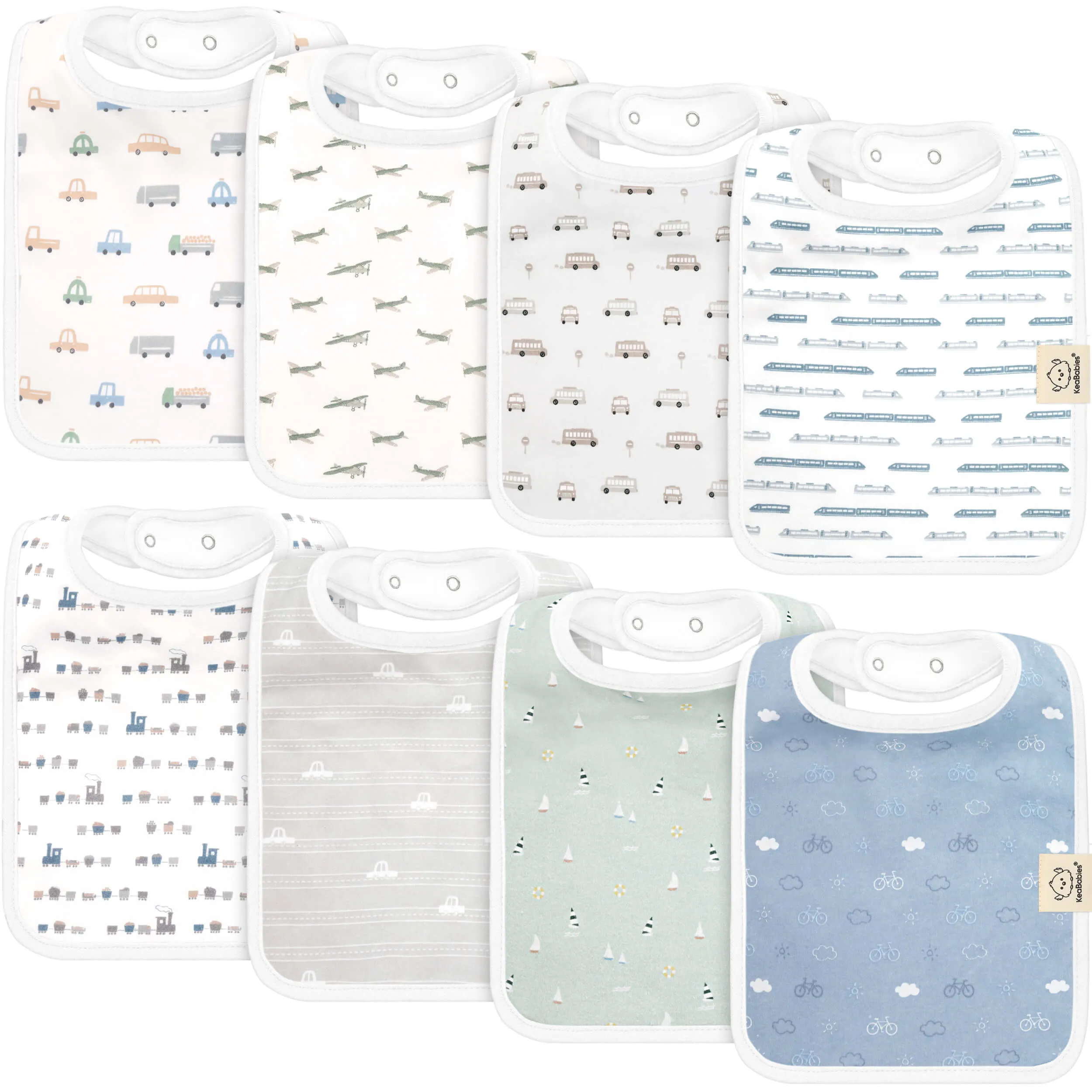 8-Pack Coast Drool Bibs