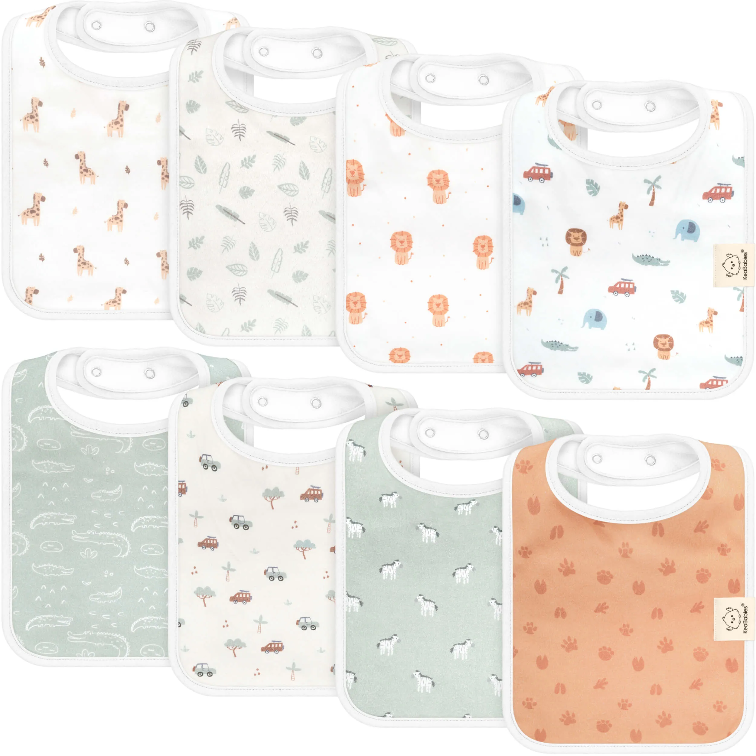 8-Pack Coast Drool Bibs