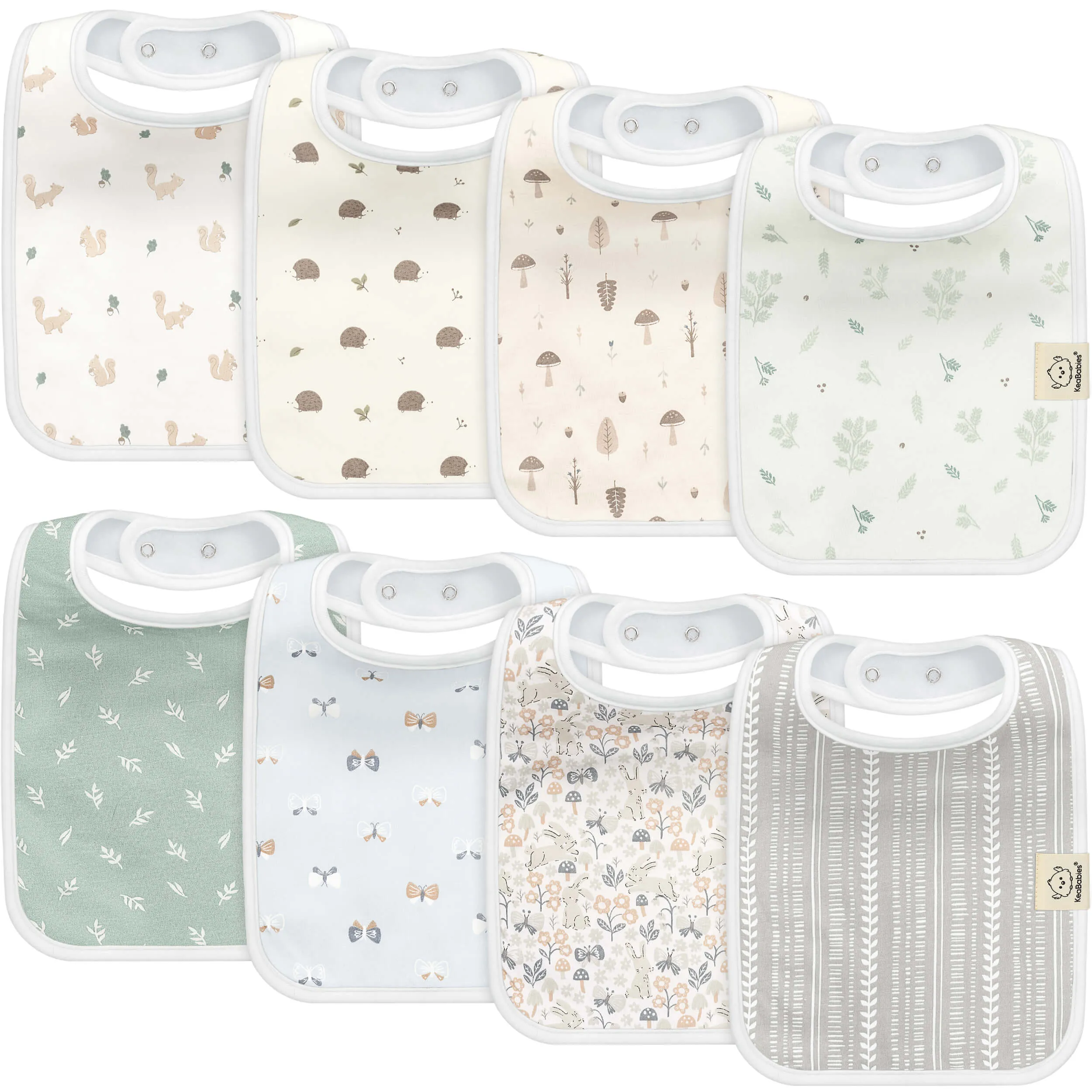 8-Pack Coast Drool Bibs