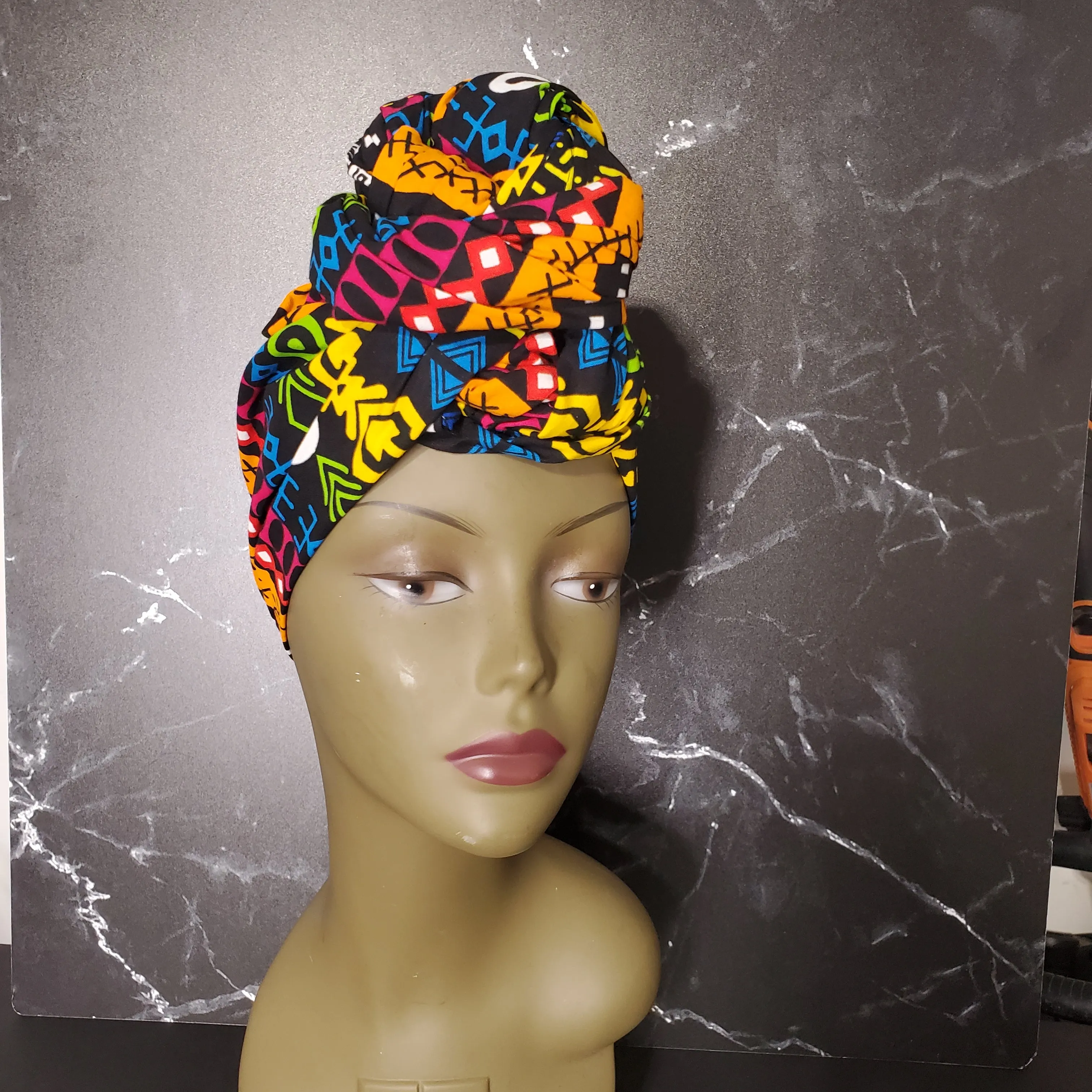 African Fabric Headwrap, Ankara Headwrap HW002