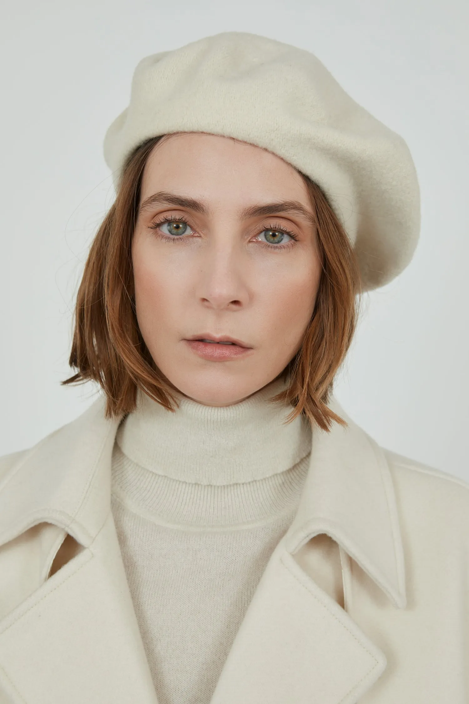 Alain beret | Off white - Felted wool