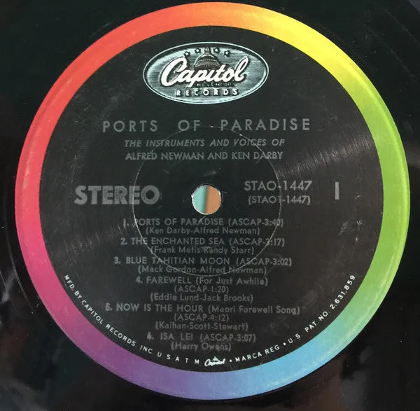 Alfred Newman Ports Of Paradise *SRC* LP Near Mint (NM or M-) Excellent (EX)