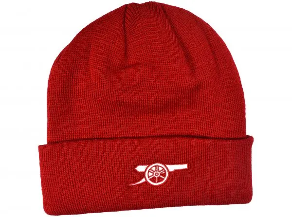 Arsenal Cannon Turn Up Knitted Hat Light Red