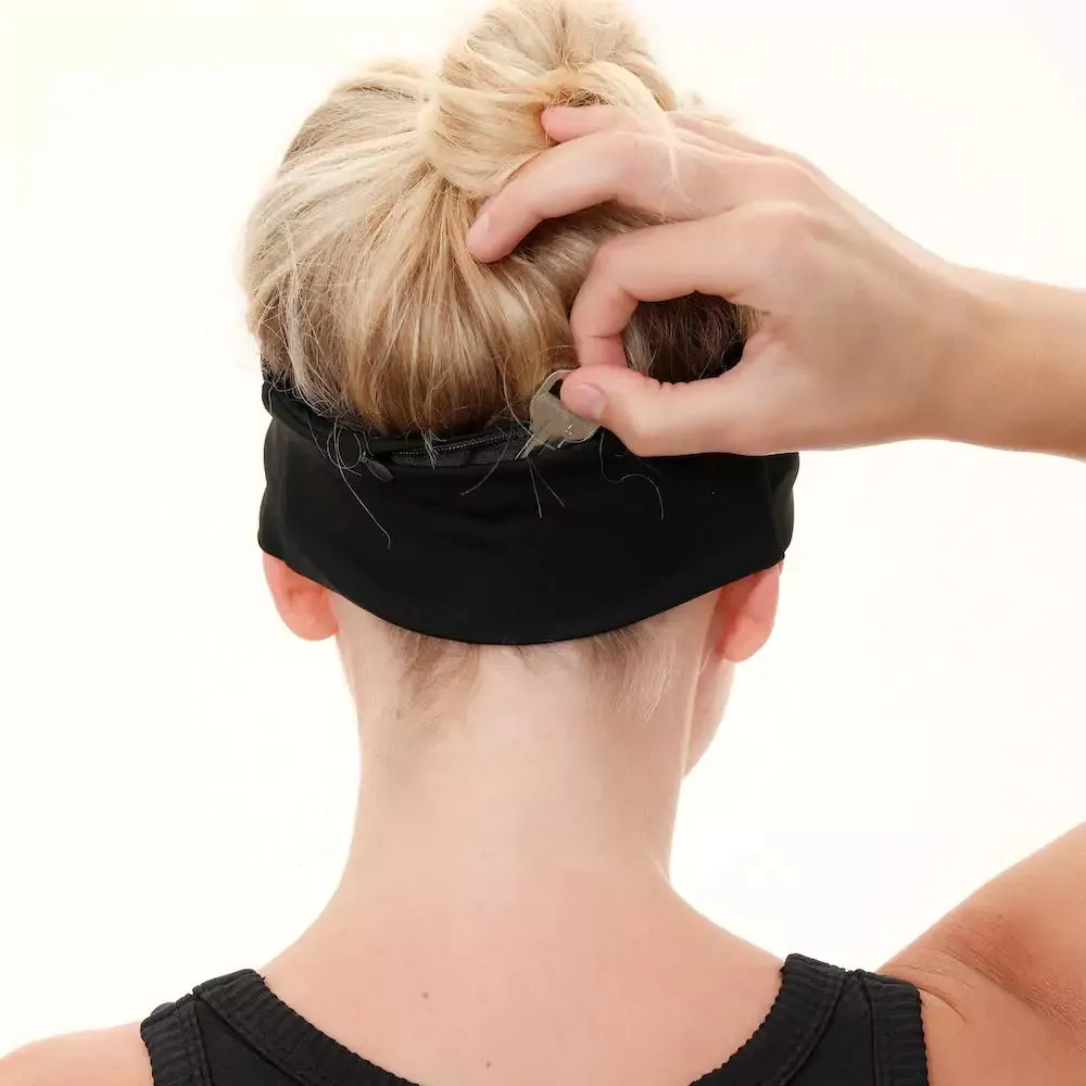 Athletic Zipper Pocket Headband