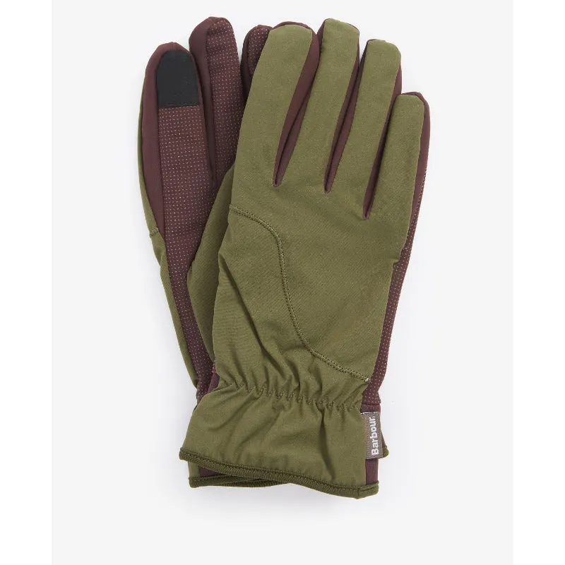 Barbour Overdale Waterproof Mens Gloves - Olive