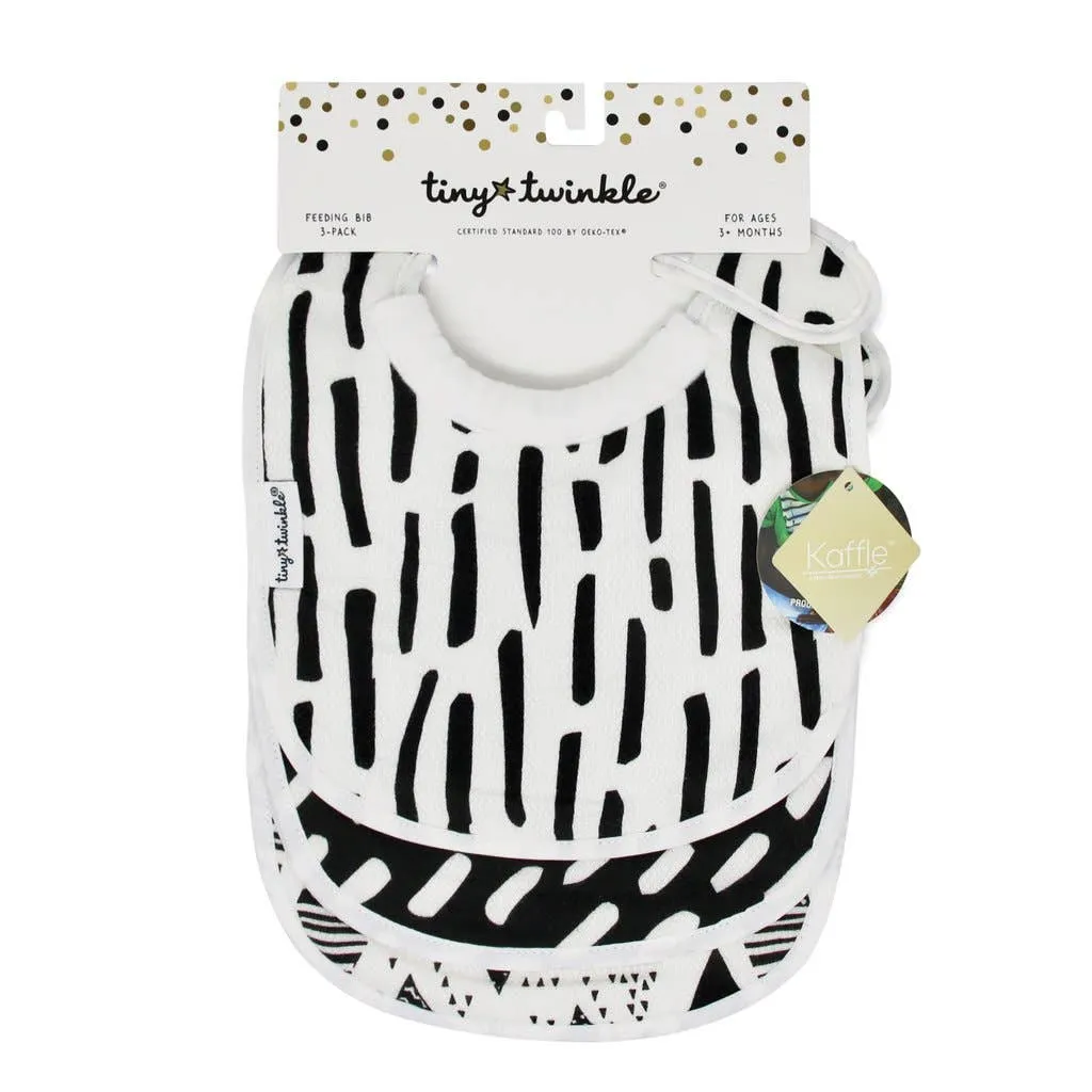 Black & White Kaffle® Feeder Bib - Set of 3