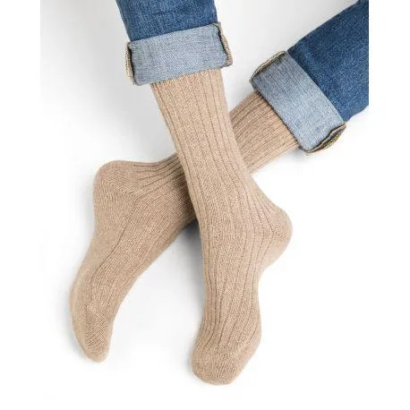 Bleuforet Men's Cashmere Ribbed Socks