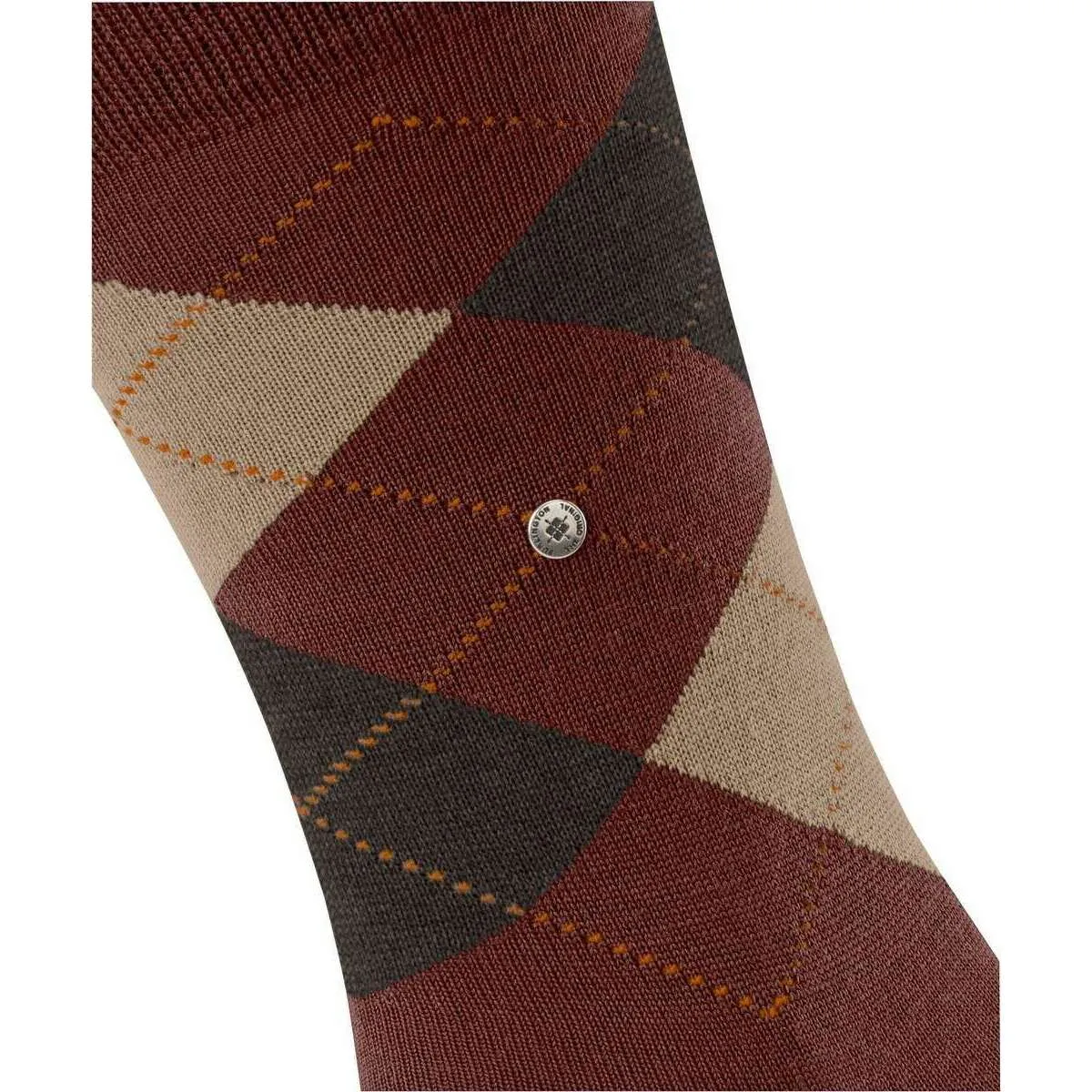 Burlington Edinburgh Socks - Brick Brown