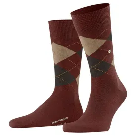 Burlington Edinburgh Socks - Brick Brown