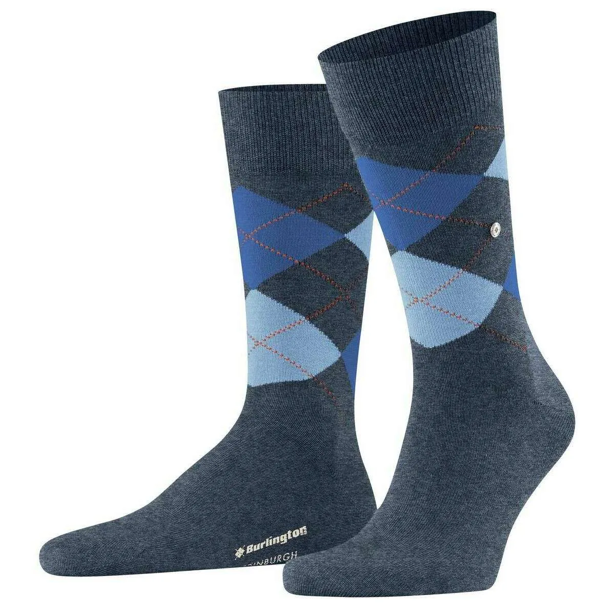 Burlington Edinburgh Socks - Dark Blue Mel