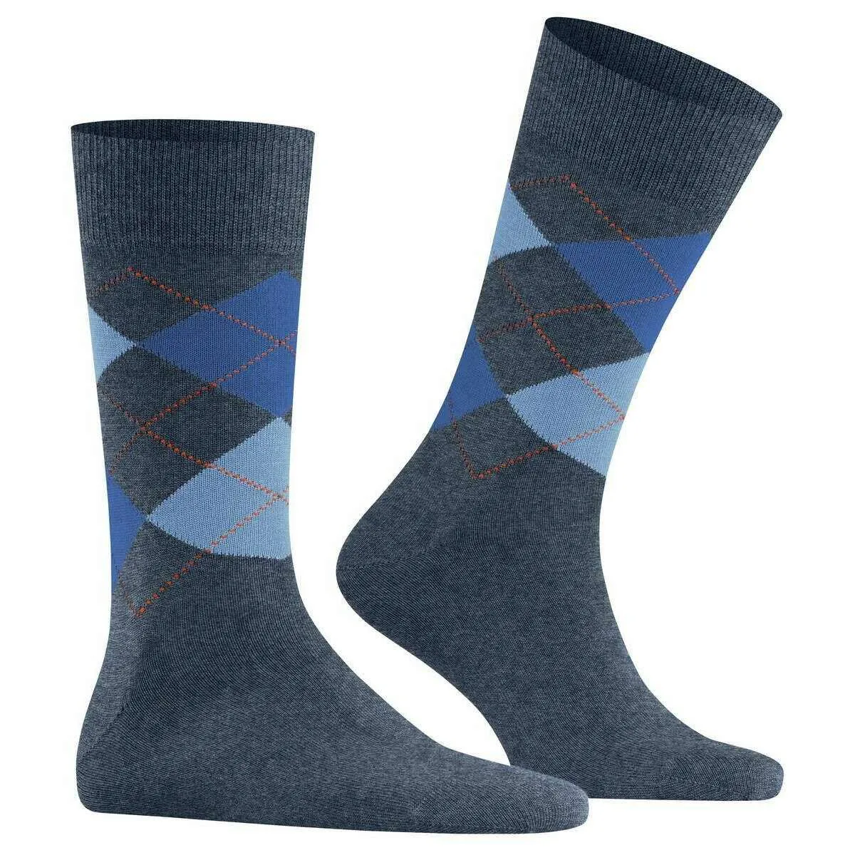 Burlington Edinburgh Socks - Dark Blue Mel