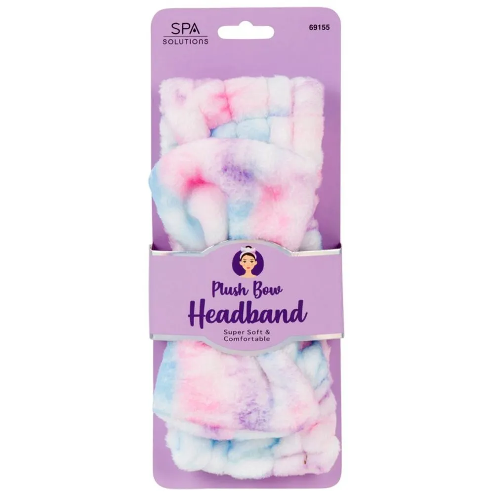 Cala Plush Bow Headband (Tie Dye)