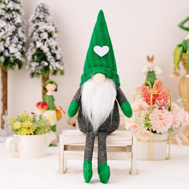 Christmas Decorations Green Knitted Doll