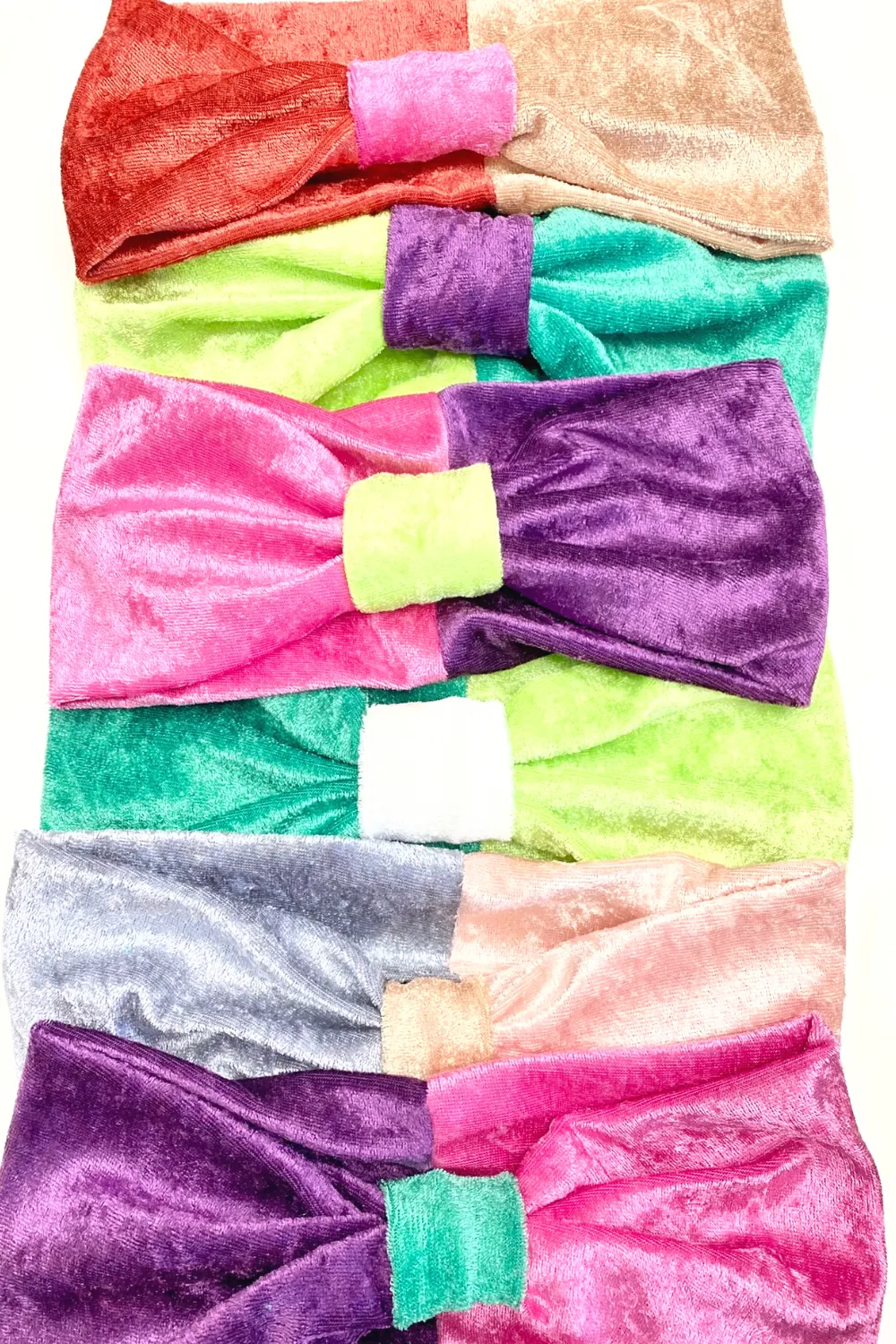 Color Block Relaxing Velvet Stretch Headband for Women