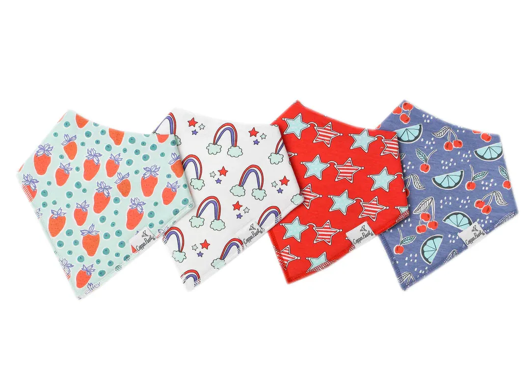 Copper Pearl: Baby Bandana Bibs (4 pack) - Liberty