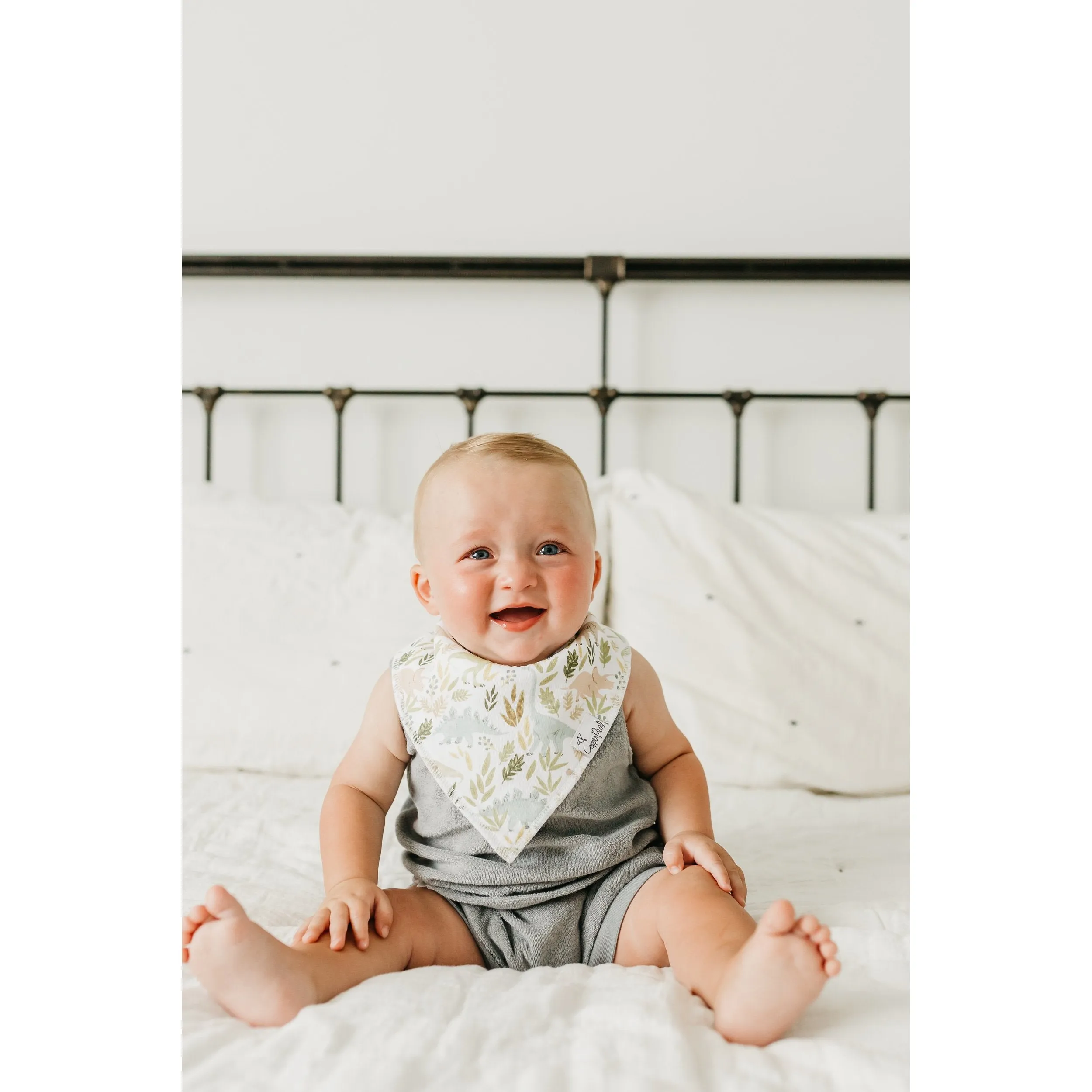 Copper Pearl Baby Bandana Bibs | Rex