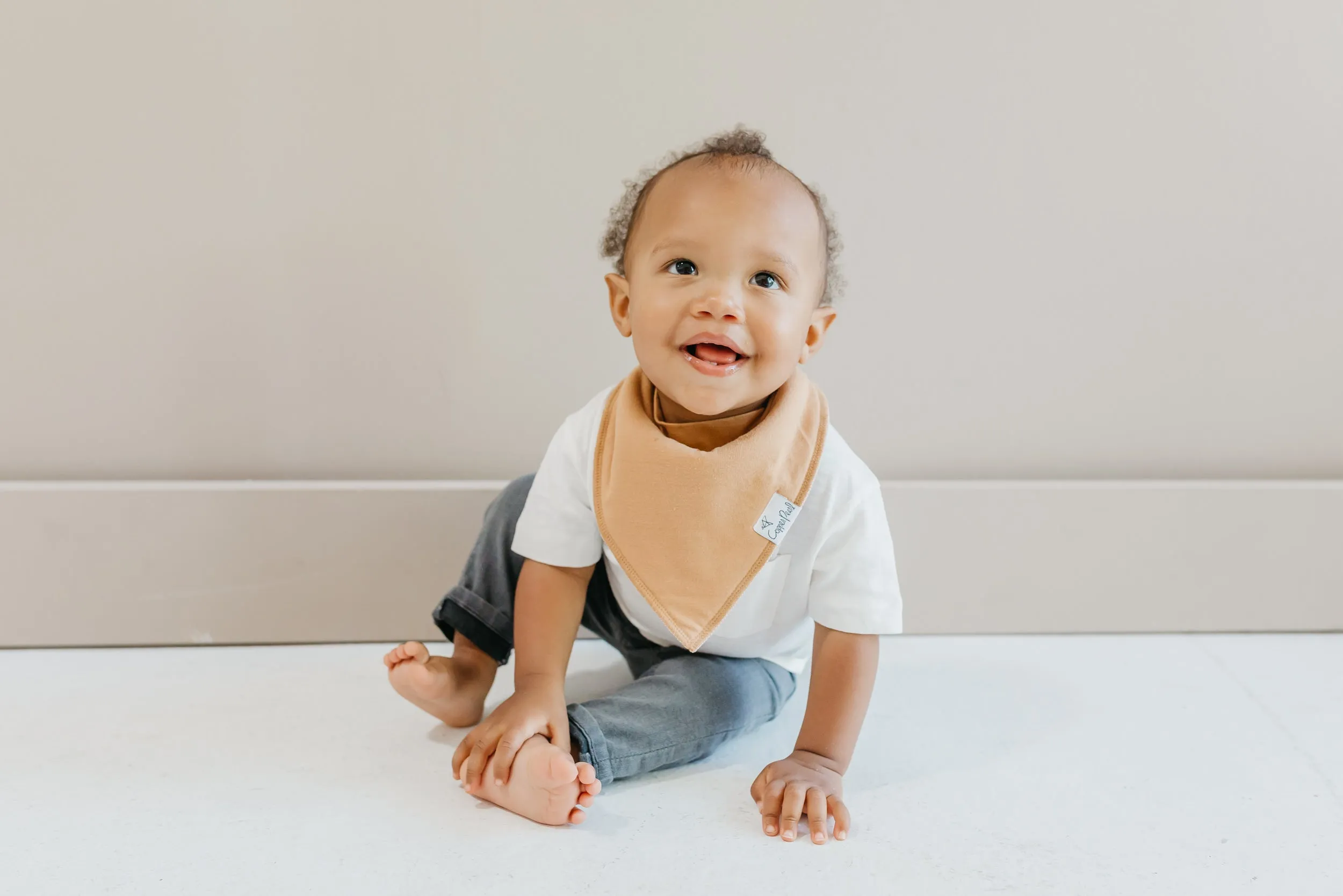 Copper Pearl - Bandana Bib (4 pack) - Dune