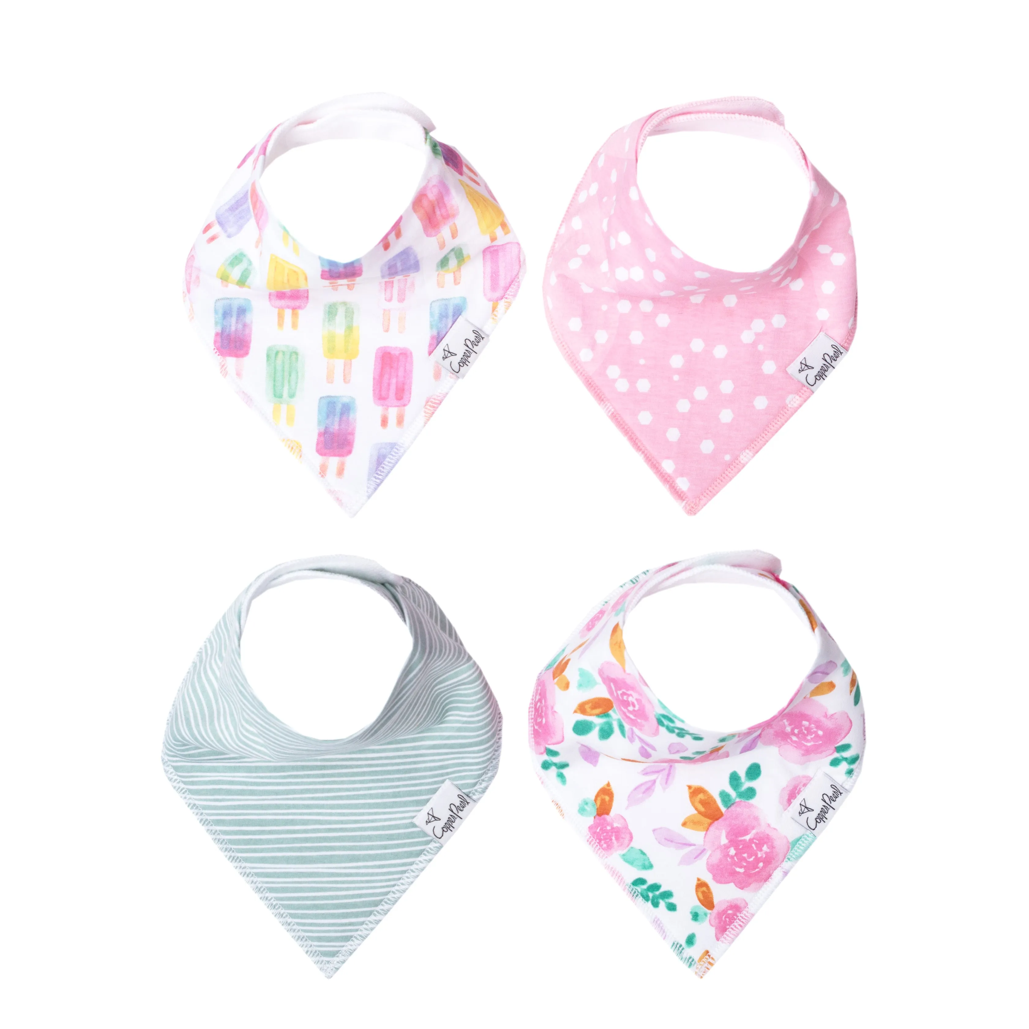 Copper Pearl - Bandana Bib (4 pack) - Summer