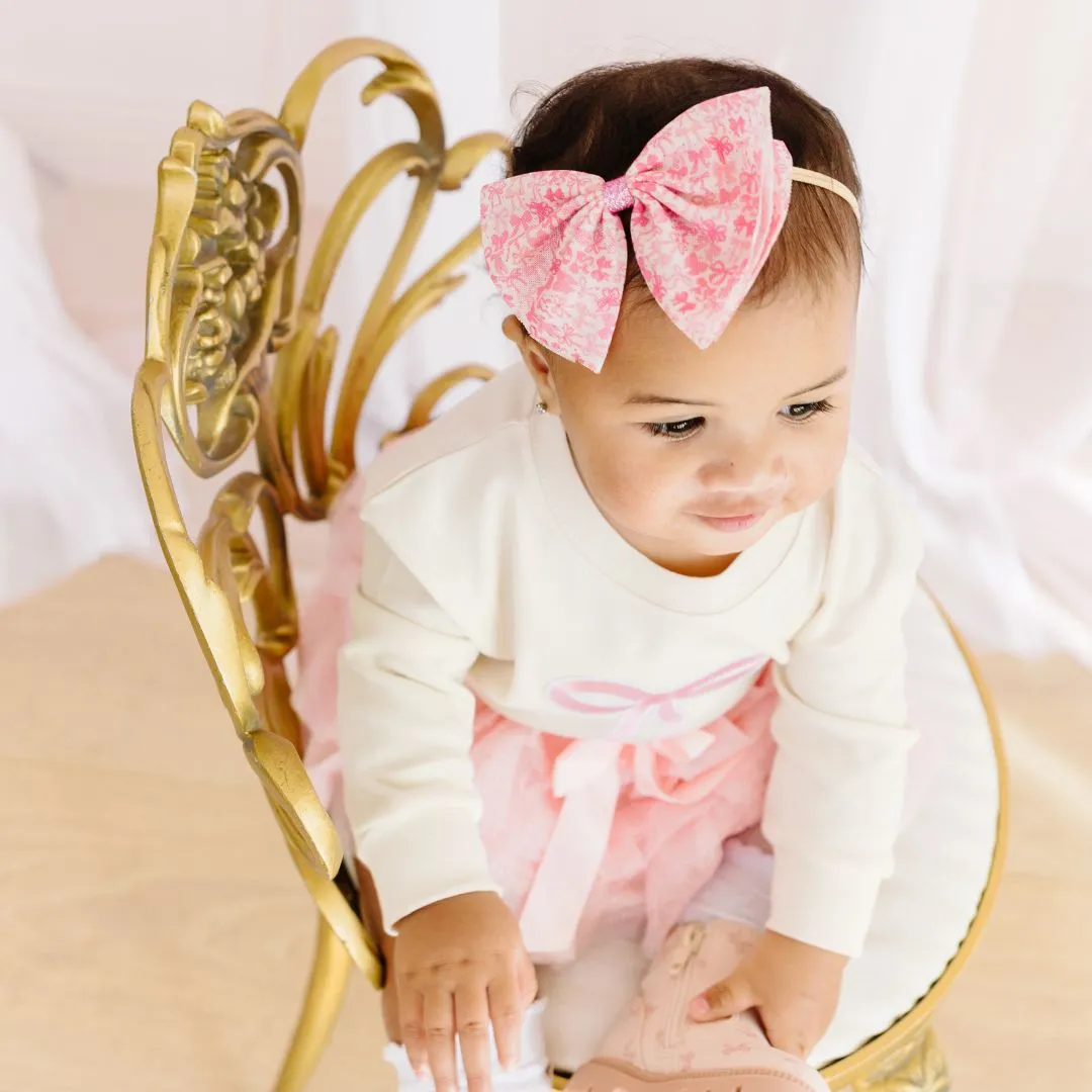 Coquette Tulle Bow Baby Headband