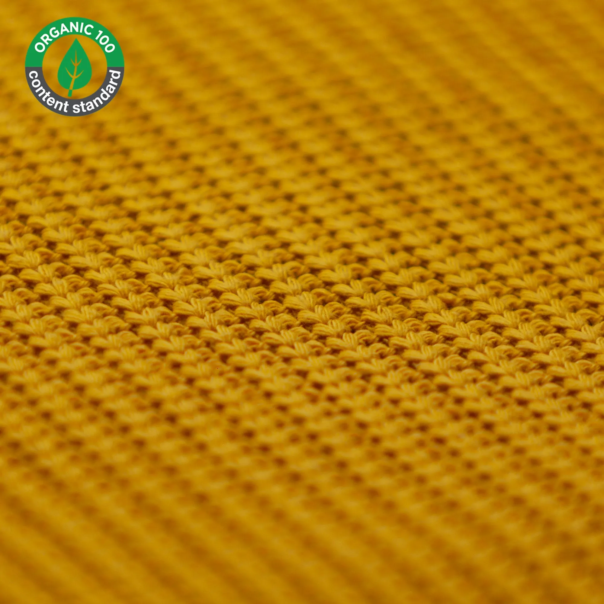 Cover | 45x45 Knitted Ocher Yellow