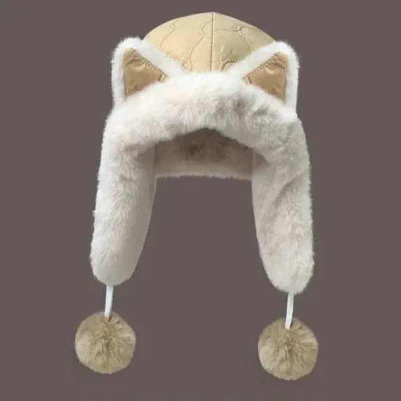 Cute Fox Ears Plush Hat