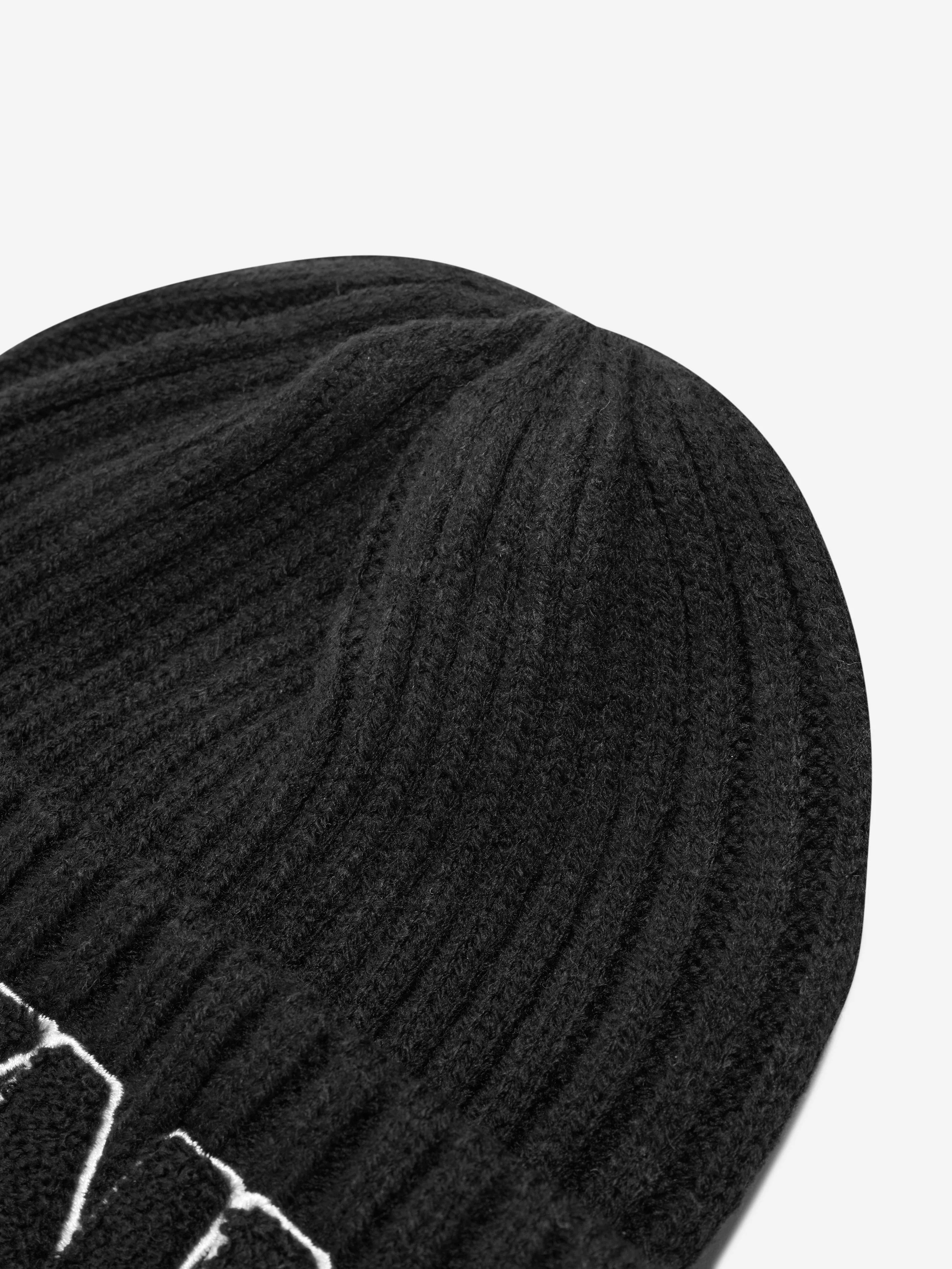 DKNY Kids Knitted Pull On Hat in Black