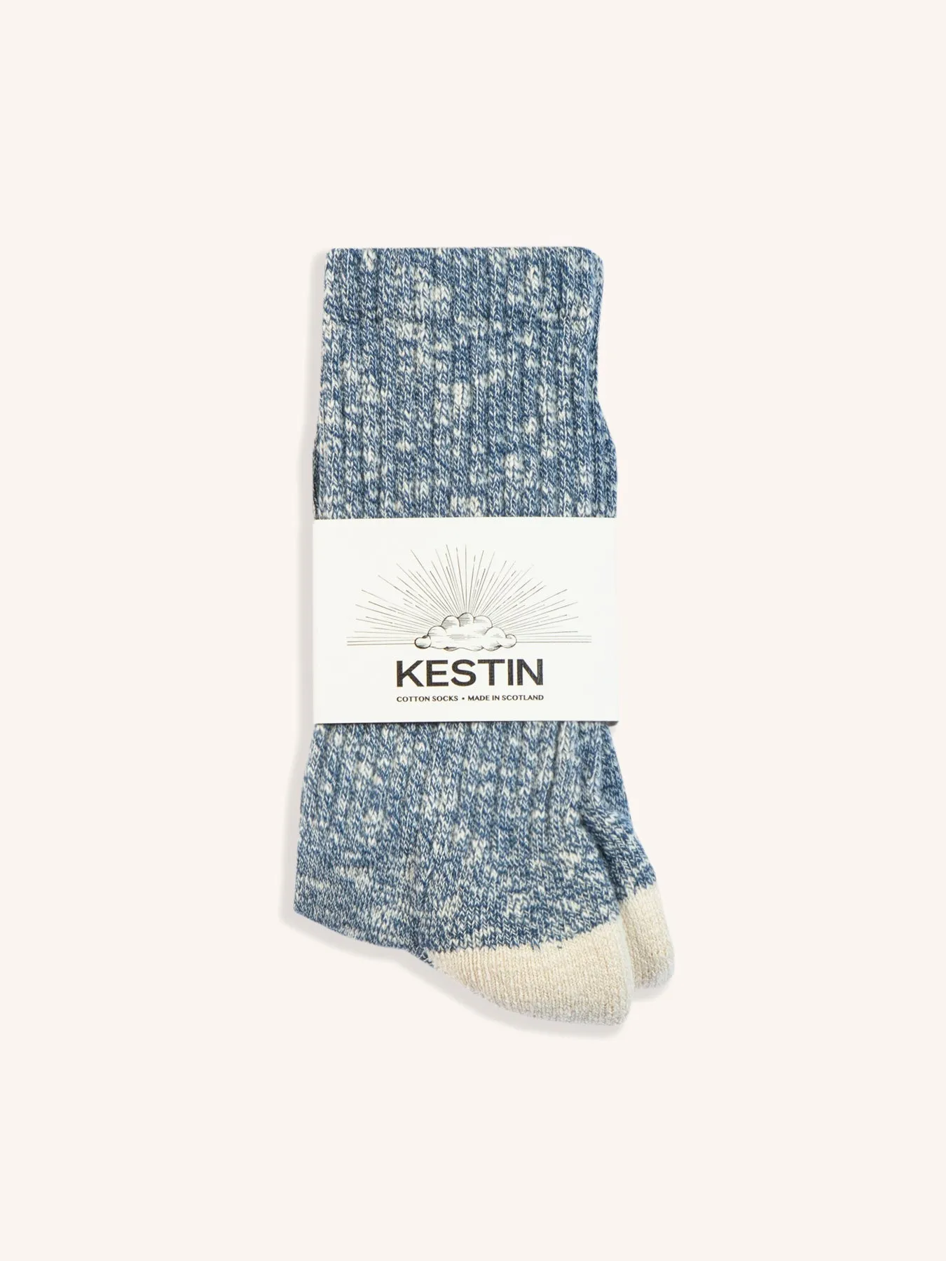 Elgin Cotton Sock in Blue Marl