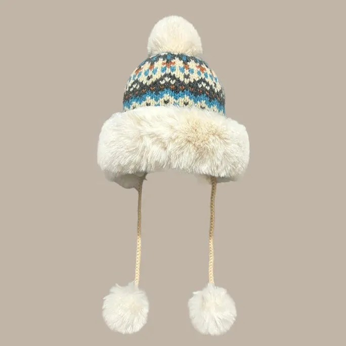 Ethnic Woolen Lei Feng Hat  Ultimate Winter Ear Protection