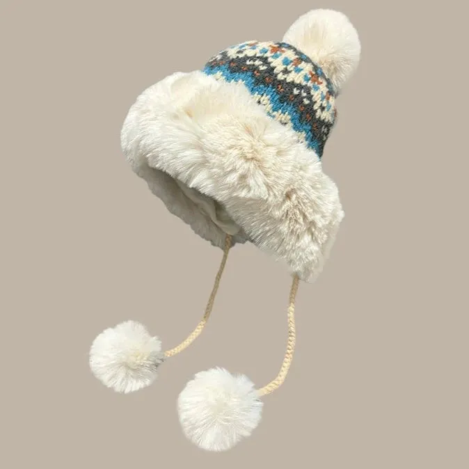 Ethnic Woolen Lei Feng Hat  Ultimate Winter Ear Protection