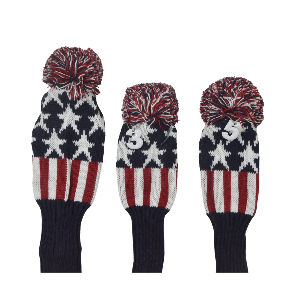 GolfBasic Star Knitted Head Covers (Set of 3 pcs)