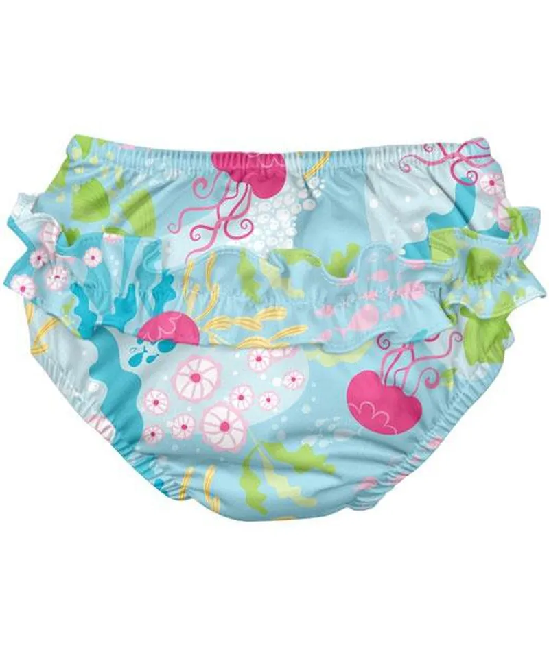 Green Sprouts Aqua Coral Reef Snaps Reusable Swim Nappy