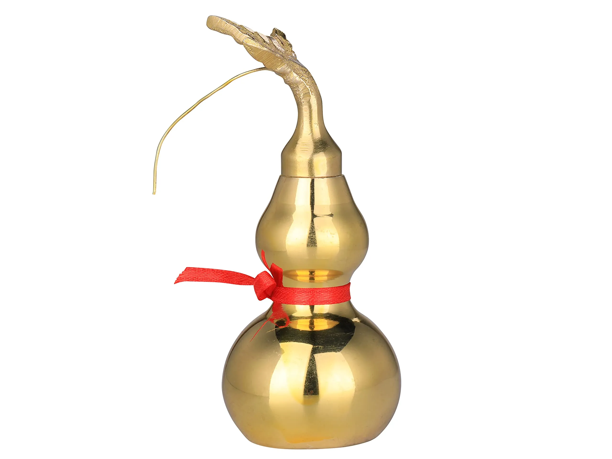 I-MART Brass Gourd for Feng Shui, Wu Lou/Hu Lu/Lou Shui Feng Shui Decorative Products (4 Inches)