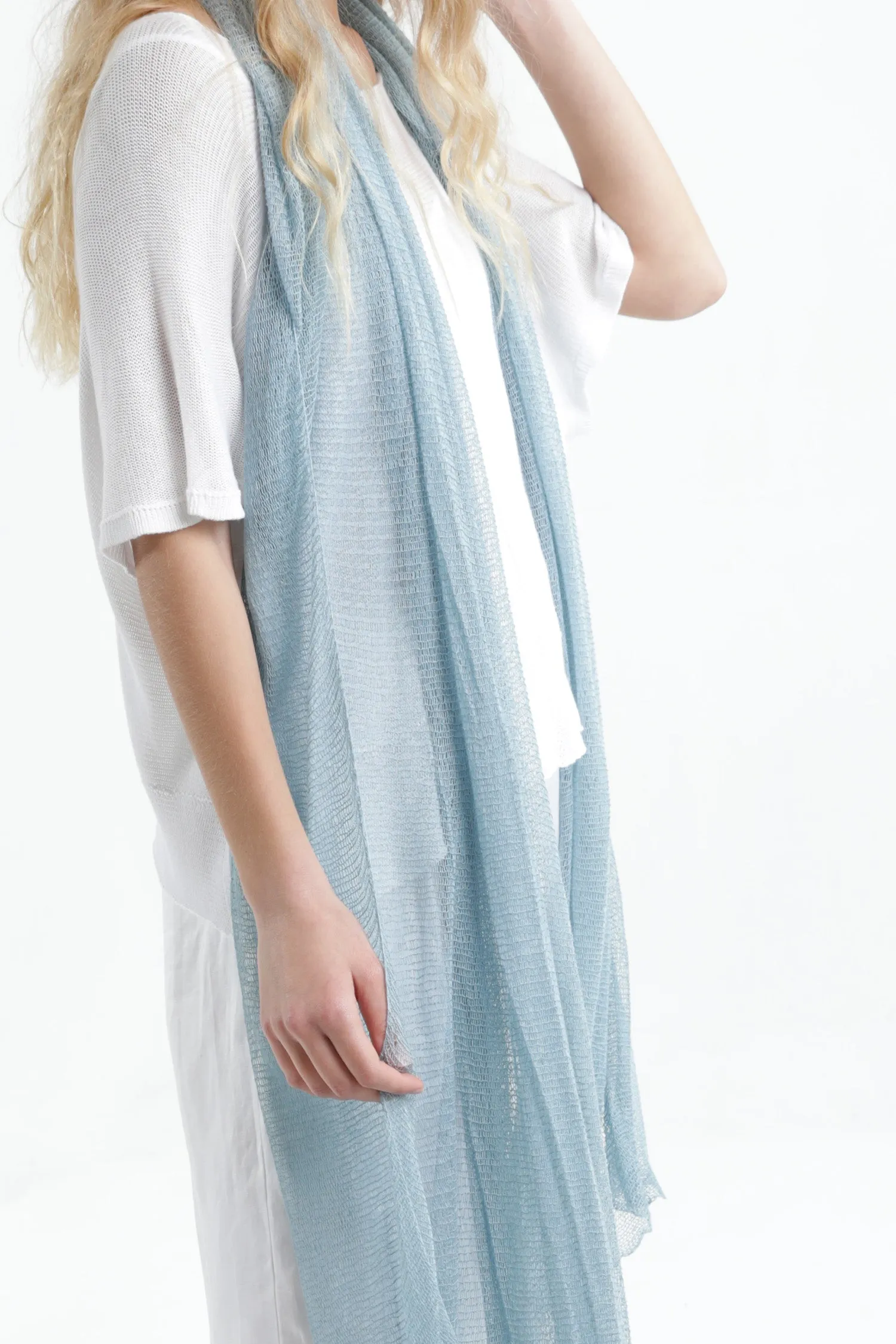 Light Blue Big Air Bamboo Light Scarf