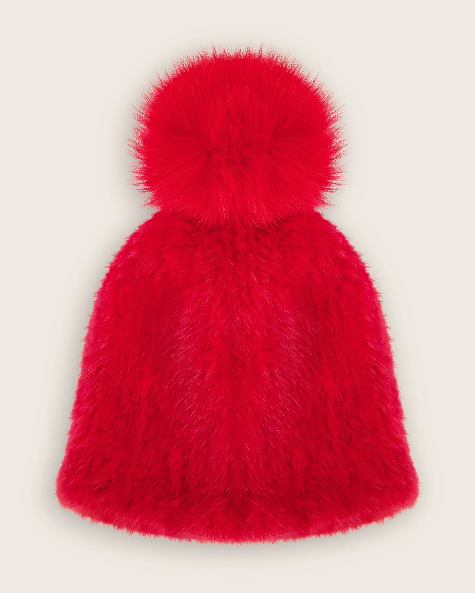 Lusso Mink Hat with Fox Fur Pom