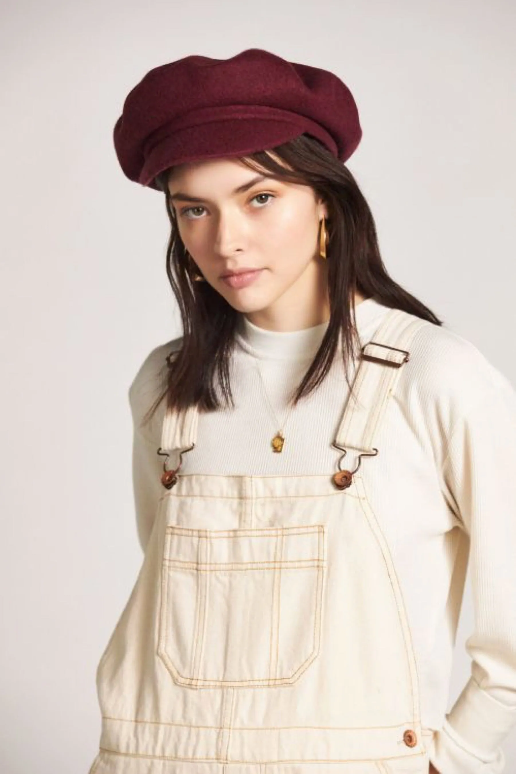 Maroon Audrey Brim Beret