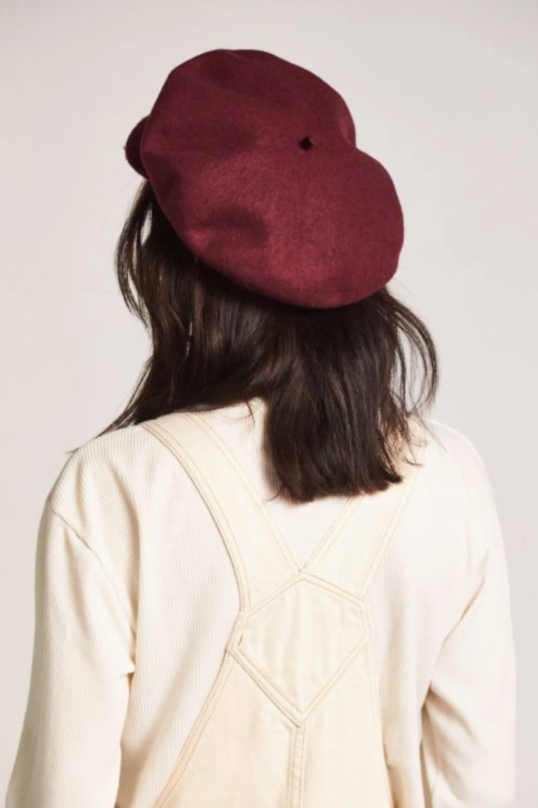 Maroon Audrey Brim Beret