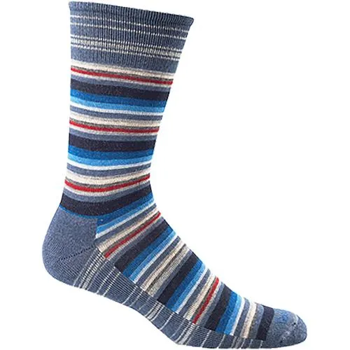 Men's Sockwell Fiesta Stripe Crew Socks Denim