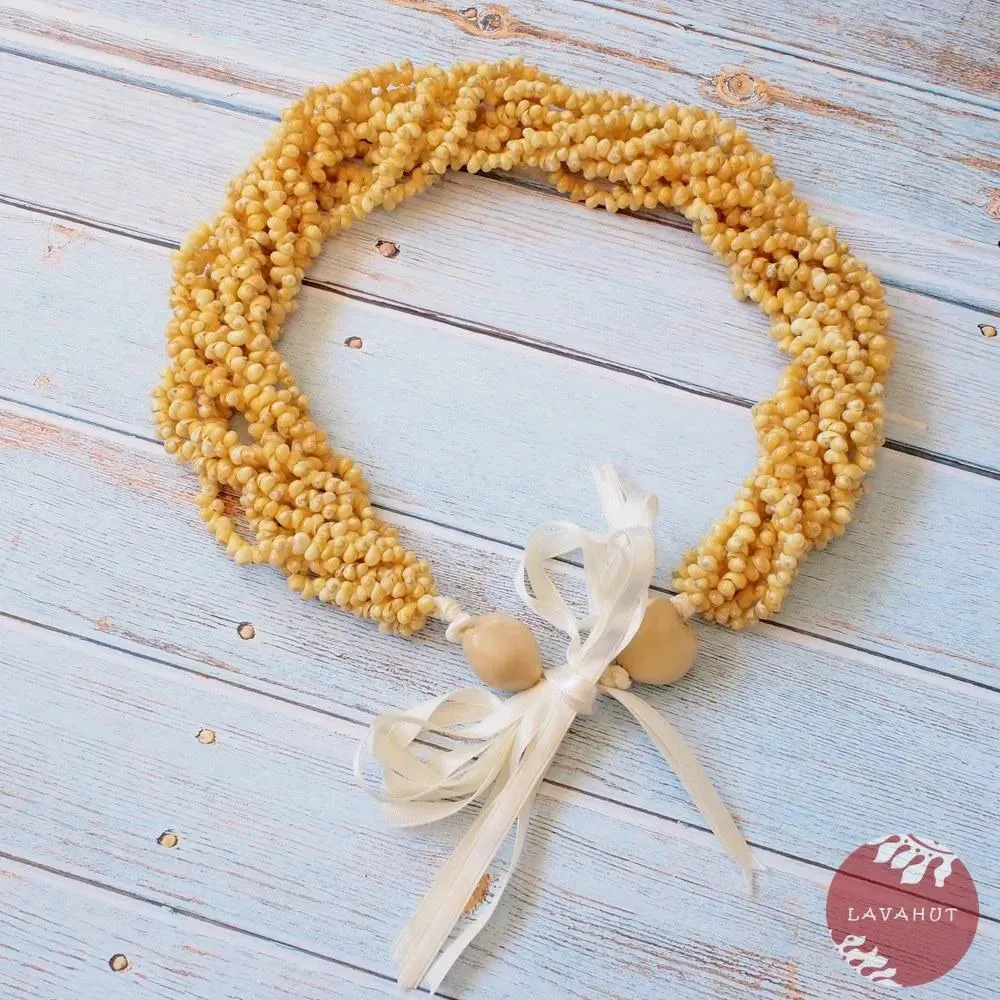 Mongo Yellow Hawaiian Seashell Lei