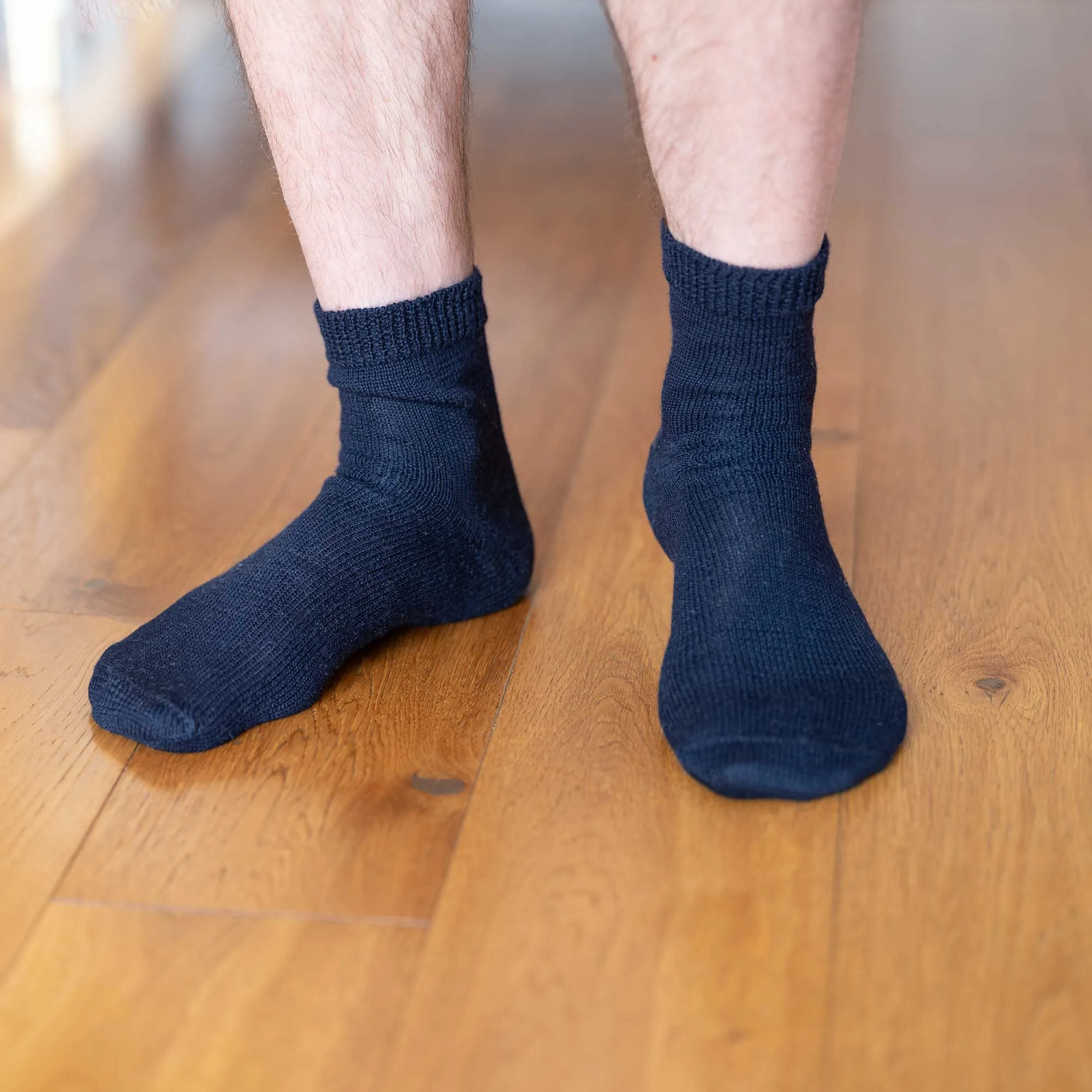 MOUNTAINVILLE Elastic-free 3-Ply 100% Organic Merino Wool Socks (No Polyester, No Latex, No Spandex, No Nylon, No Polyamide, No Plastic, No Synthetics) (100% Biodegradable)