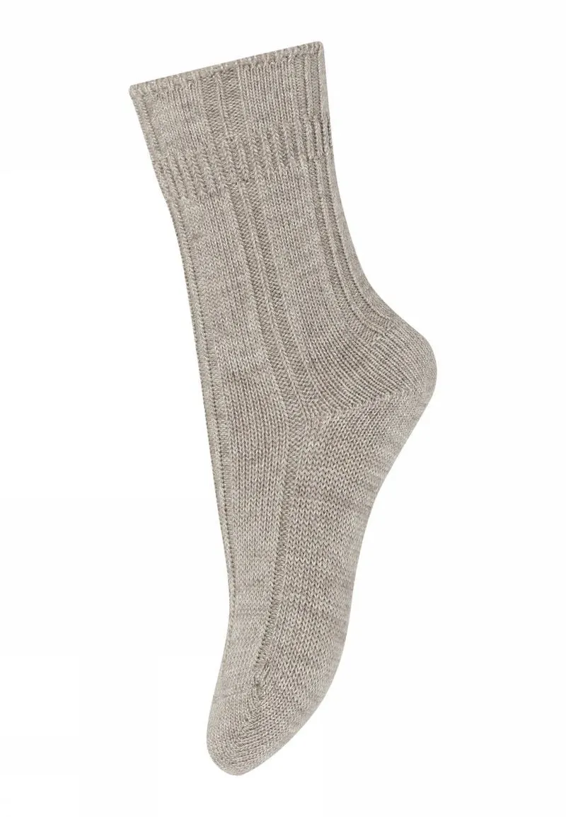 MP Denmark: Bee Wool Socks - Light Brown Melange