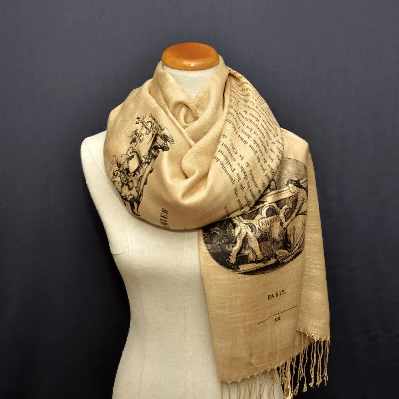 Notre-Dame de Paris by Victor Hugo Scarf/Shawl/Wrap - French version