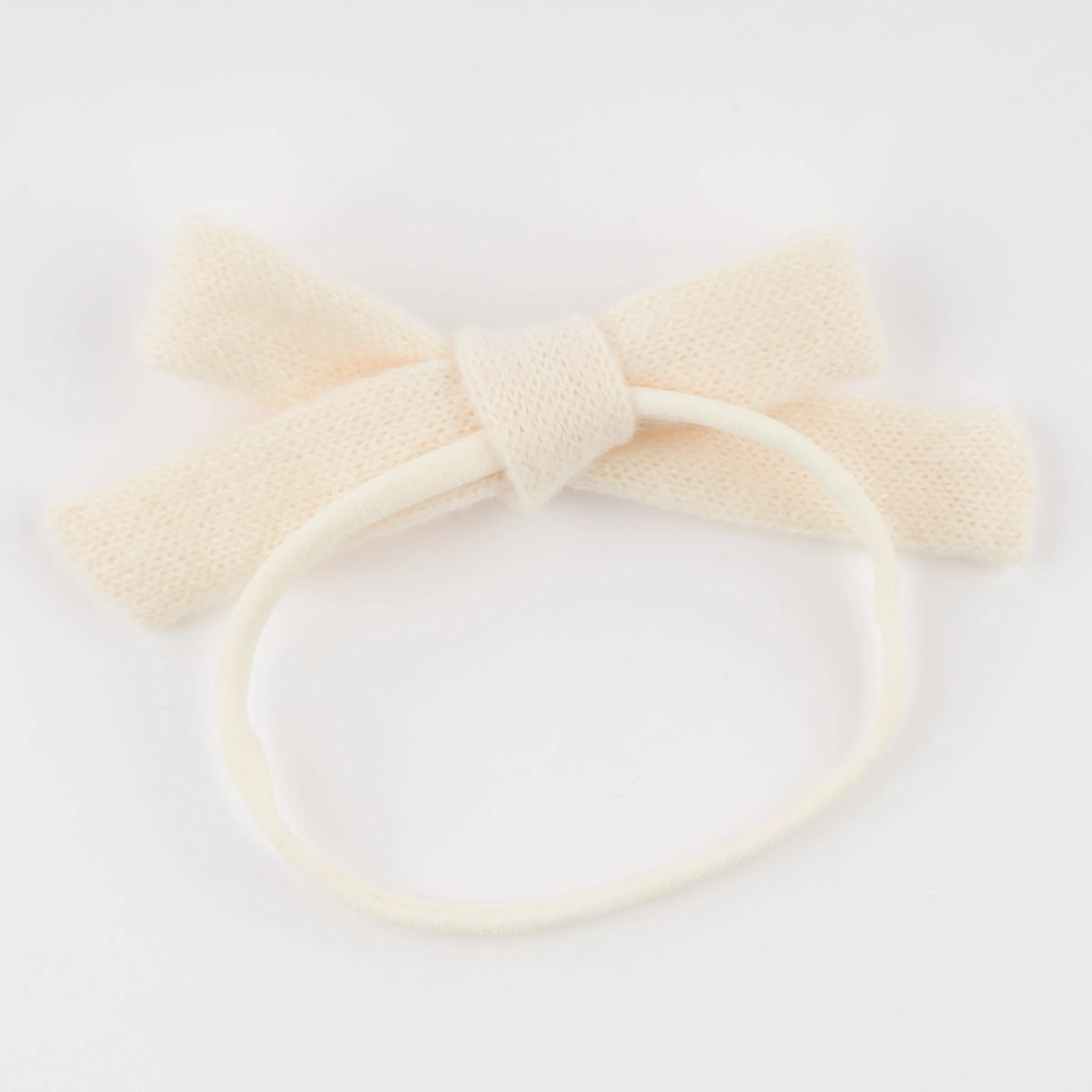 oh baby! Scandi Tie Bow Nylon Headband - Cream