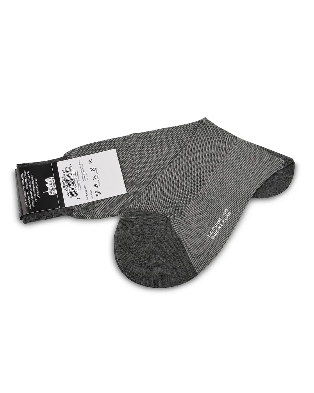 Pantherella BEAUMONT Merino Birdseye - Dark Grey