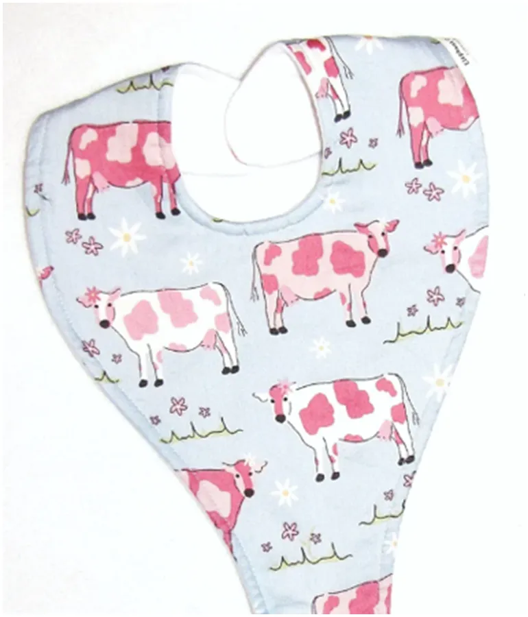 Pink Cows Bib (Drop-Me-Not)