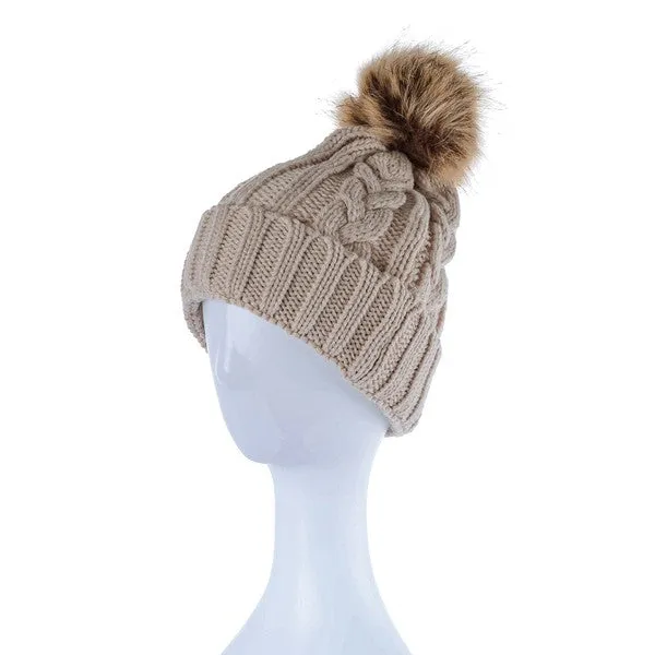 Poppie Fur Pom Beanie