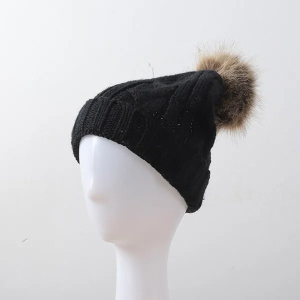 Poppie Fur Pom Beanie