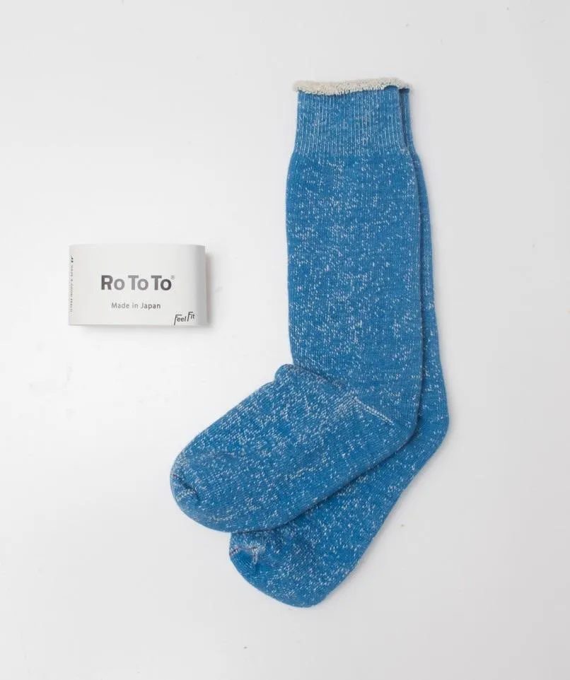 ROTOTO Double Face Socks Blue